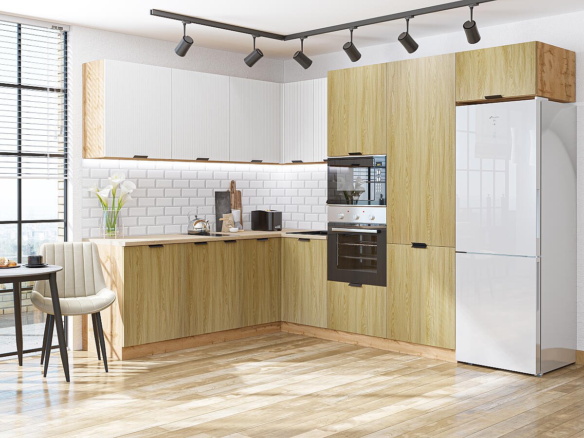 Евро 03 — Белый / Дуб песочный