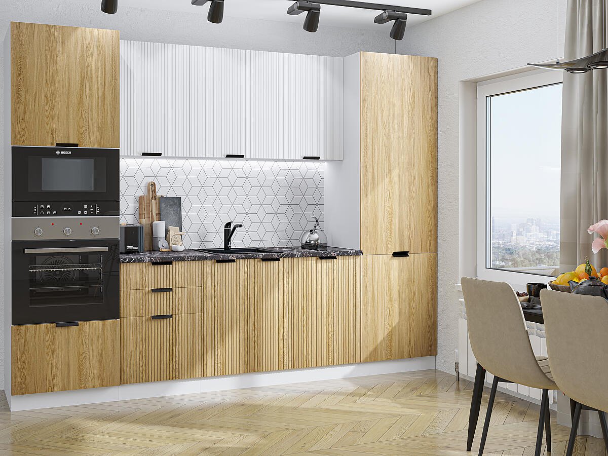 Евро 01 — Белый / Дуб песочный