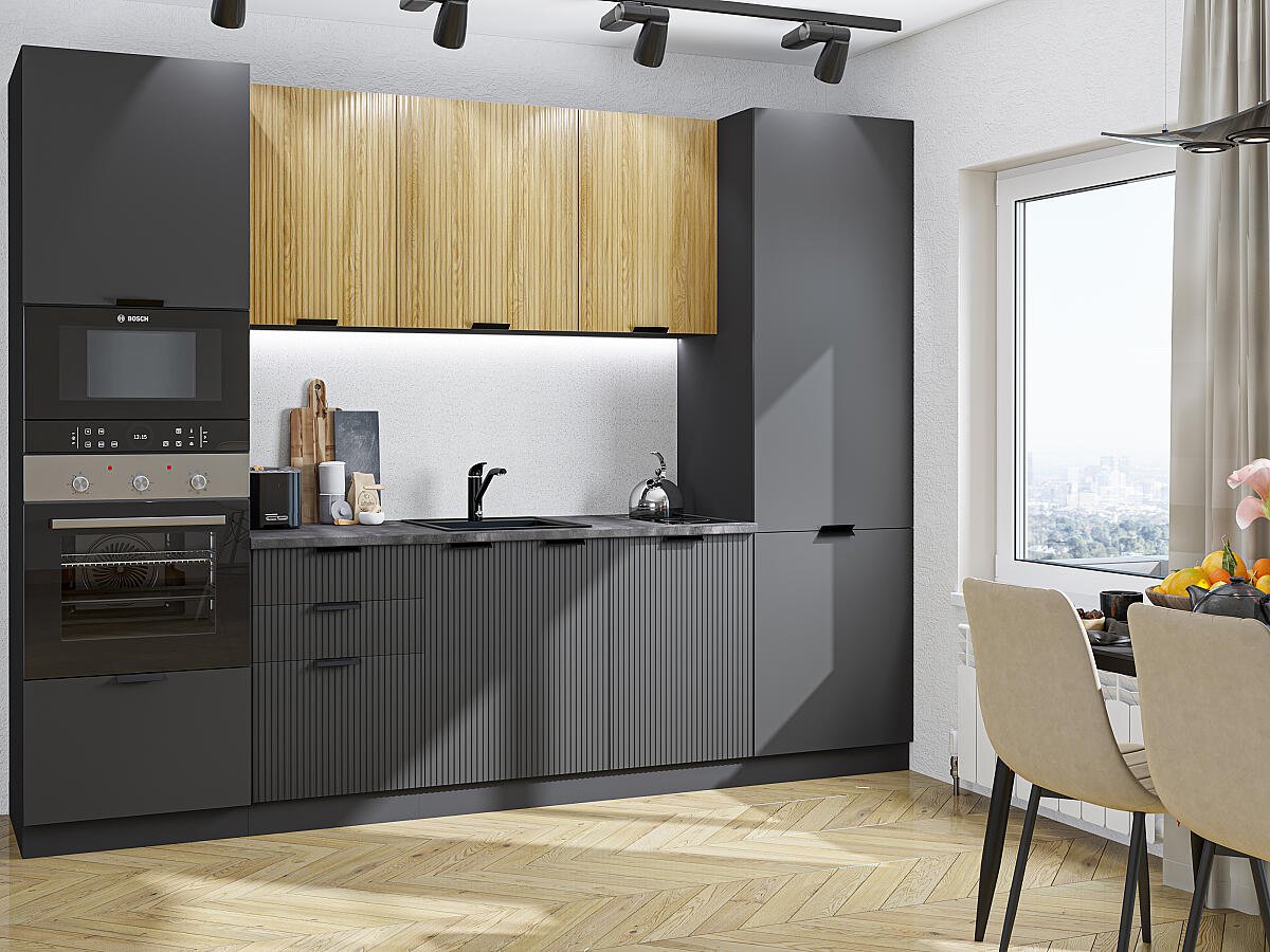 Евро 01 — Дуб песочный / Антрацит