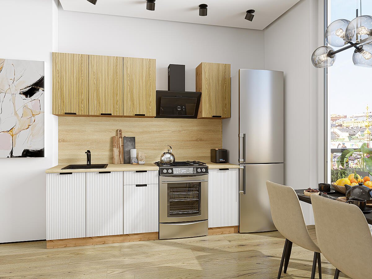 Евро 06 — Дуб песочный / Белый