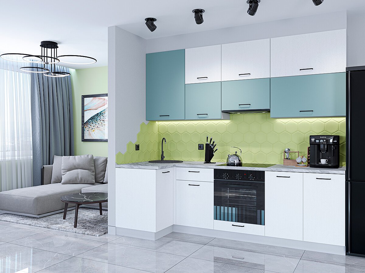 Флет 04 — Серый Зеленый Ин 2С / Белый Ин 2С