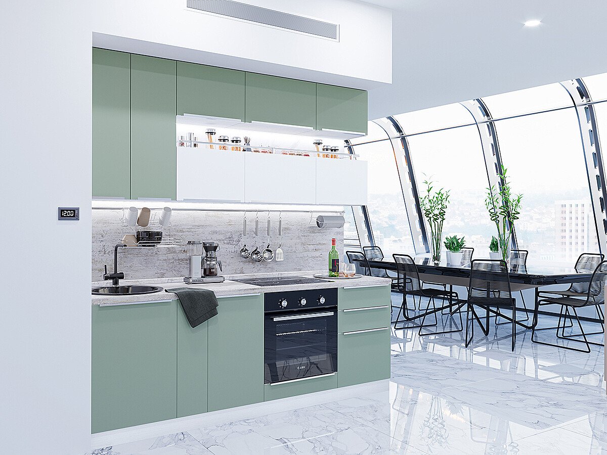 Фьюжн 01 — Шелковый Минт / Шелковый Белый