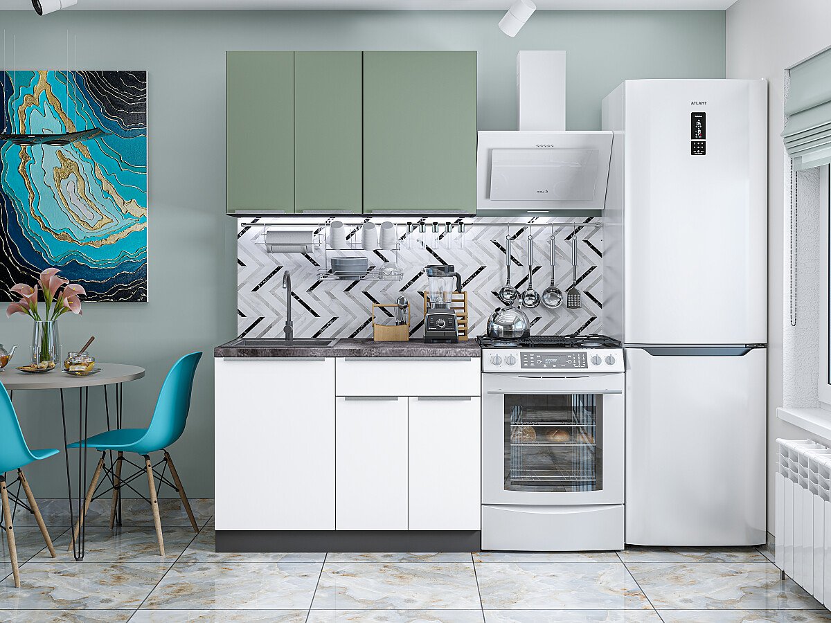 Фьюжн 05 — Шелковый Минт / Шелковый Белый