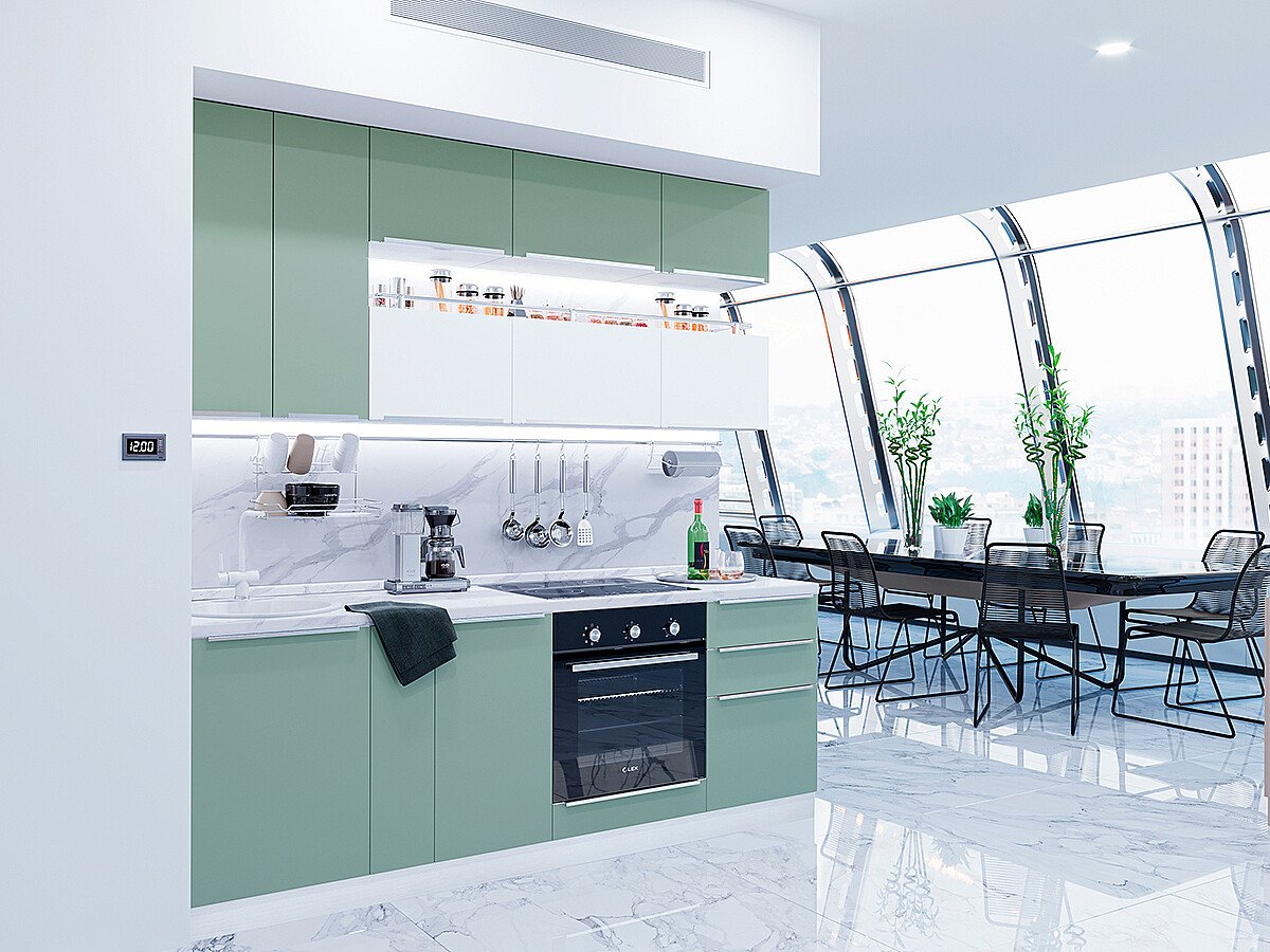 Фьюжн 01 — Шелковый Минт / Шелковый Белый