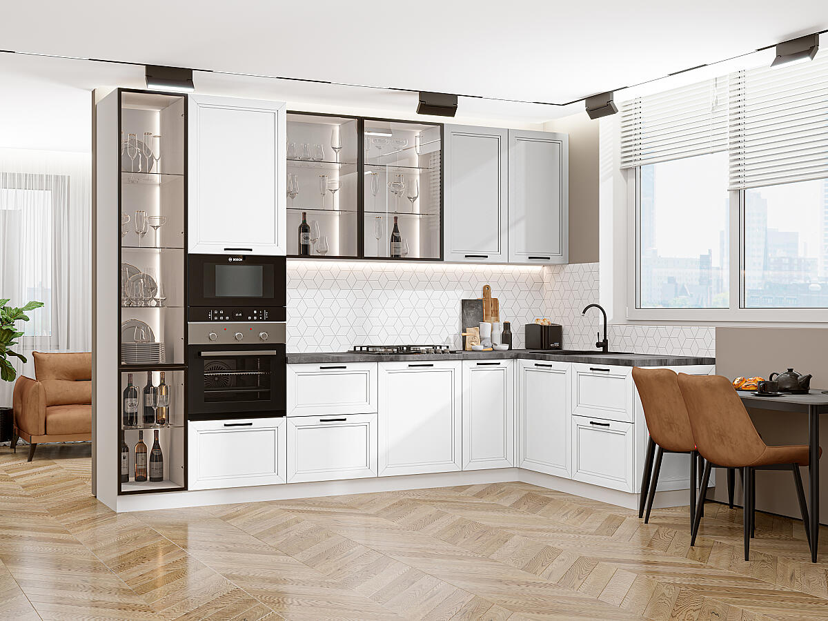 Нео 04 — Серый Шелк / Белый Шелк