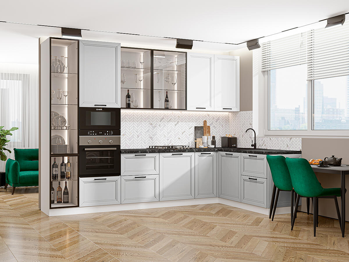 Нео 04 — Белый Шелк / Серый Шелк