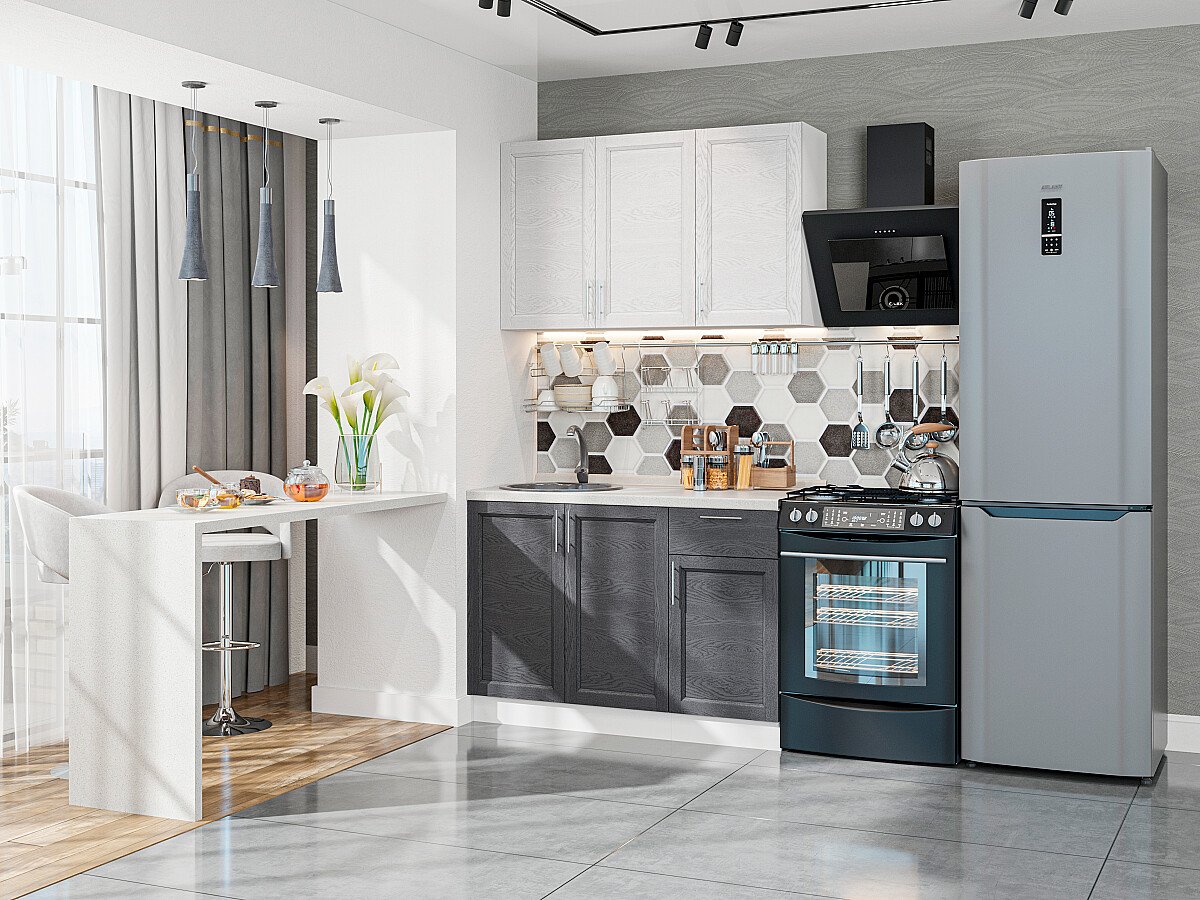 Сканди 05 — Белый Софтвуд / Графит Софтвуд